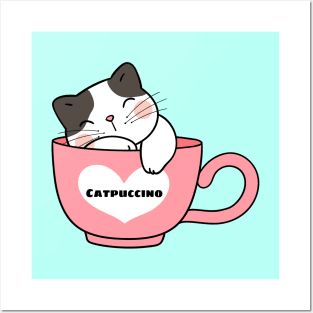 Catpuccino - Cat Pun Posters and Art